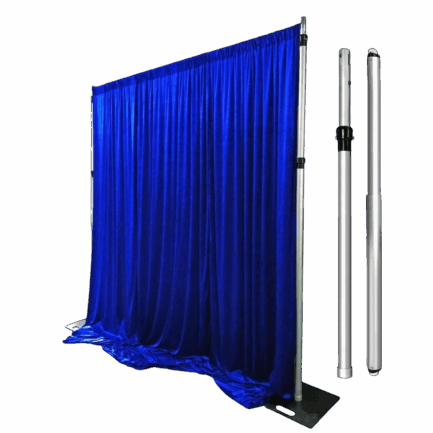 Blue_pipe_drape_rental_vancouver